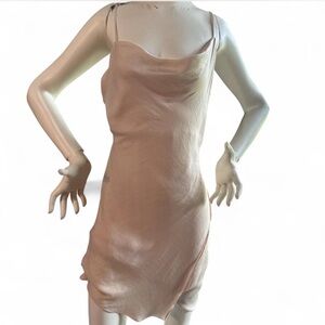 2Bella Silky Nude cowl neck slip Dress